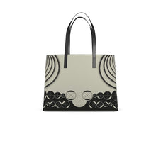 Load image into Gallery viewer, Tote bag with black and white pattern on a white background
