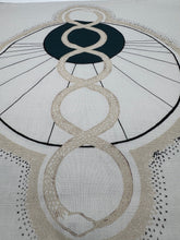 Load image into Gallery viewer, Decorative fabric with a circular pattern and intricate design