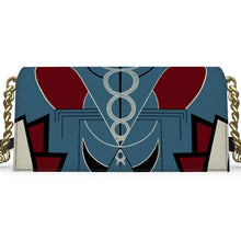 Load image into Gallery viewer, Designer handbag with geometric pattern on a white background