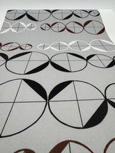 Load image into Gallery viewer, Set of geometric patterned circles on a gray background