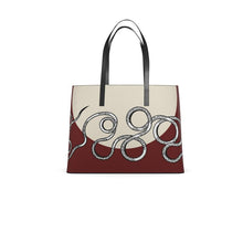 Load image into Gallery viewer, Tote bag with decorative design on a white background
