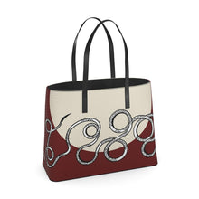 Load image into Gallery viewer, Tote bag with decorative design on a white background
