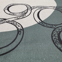 Load image into Gallery viewer, Textured surface with black geometric patterns on a gray and white background
